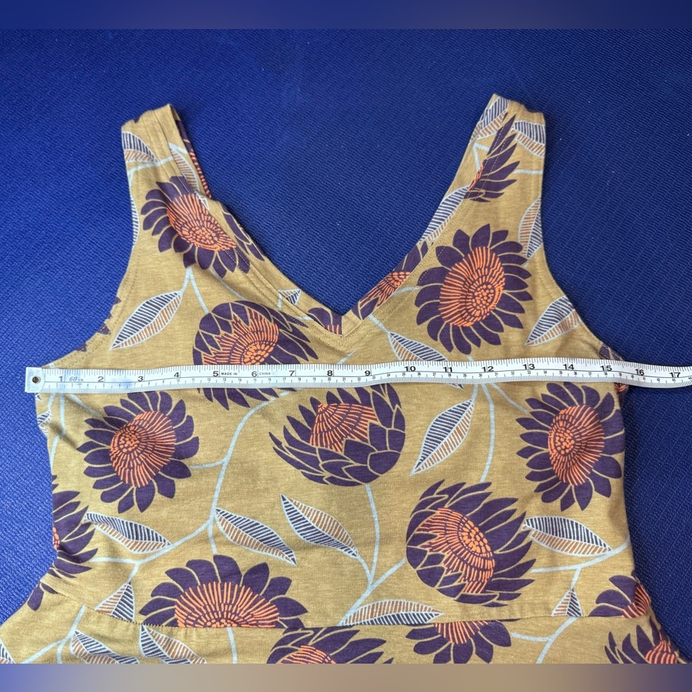 Pact Fennel Sunflowers Revive V Neck Tank Dress 🌻 - Picture 9 of 11